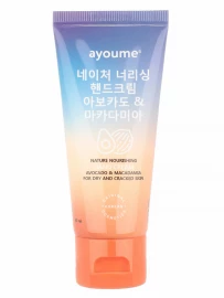 Купить Ayoume Крем для рук питательный с маслом авокадо и макадамии Nourishing hand cream with avocado and macadamia for dry and cracked skin за 160 рублей