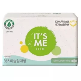 Купить It's Me Slim organic cotton pads large Прокладки женские гигиенические с крылышками, 4 капли за 330 рублей